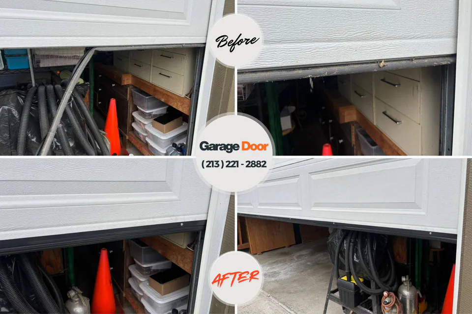 Before and after: garage door repair Lake Wilderness, VA